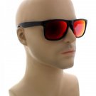 Matte Finish Reflective Color Mirror Lens Medium Horn Rimmed Justin Sunglasses