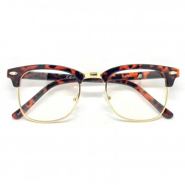 60s Retro Malcolm X Horn Rim Hipster Vintage Glasses Tortoise - Malcom