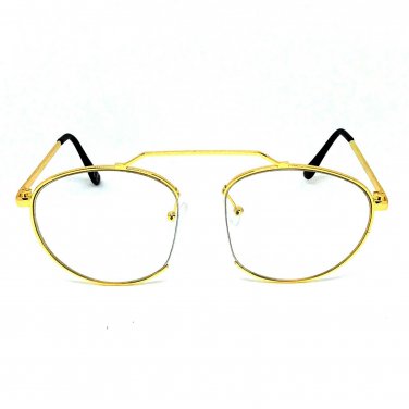 12X Men VINTAGE RETRO AVIATORS Style Clear Lens EYE GLASSES Frame Gold & Silver