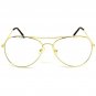 OVERSIZED VINTAGE AVIATORS Style SUN GLASSES Clear Lens Slight Tint Gold Frame