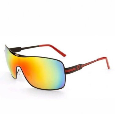 Mens Flat Top Sport Shield Aviator Sunglasses - Multiple Colors