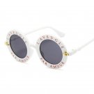 White "L'Aveugle Par Amour" Sunglasses Sun Glasses Smoke Lens USA Round Retro