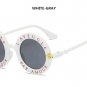 White "L'Aveugle Par Amour" Sunglasses Sun Glasses Smoke Lens USA Round Retro