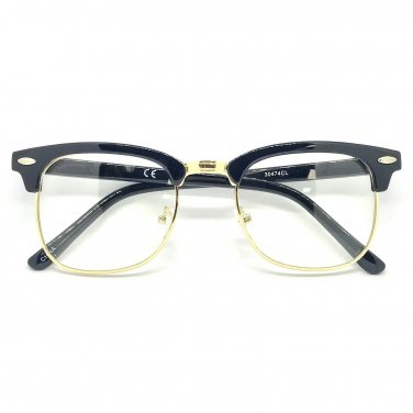 60s Retro Malcolm X Horn Rim Hipster Vintage Glasses Black - Malcom