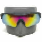 NEW UV400 Mirror Lens Mens Fishing Cycling Baseball Sport Wrap Sunglasses