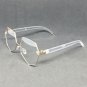 Wholesale 12 Pair Geometric Women Fashion Gold/Silver Sunglasses with Clear Lens