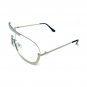 OVERSIZED VINTAGE RETRO SHIELD Style Clear Lens SUN GLASSES Silver Metal Frame
