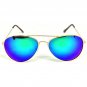 Green Blue Flash Aviator Sunglasses Vintage Mirror Lens New Mens Womens Fashion
