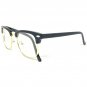 Large Retro PinUP Nerd Gold Metal Rockabilly Big Hipster Eyeglasses Frames L Top