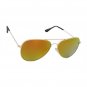 Men's Gold Aviator Sunglasses Classic Eyewear Mens Reflective Color Mirror Lens