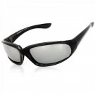 Mirror Outdoor Motorcycle Biker Foam Padded Black Wrap Biker Sunglasses