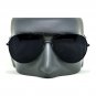 AVIATOR SUNGLASSES RETRO VINTAGE BLACK LENS POLICE PILOT METAL FRAME BLACK NEW