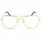 VINTAGE AVIATORS Style SUN GLASSES Clear Lens Slight Tint Gold Frame
