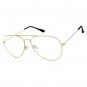 Vintage Classic Aviator Style Eyewear Clear Lens Gold Fashion Retro Eyeglasses