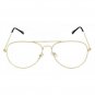Vintage Classic Aviator Style Eyewear Clear Lens Gold Fashion Retro Eyeglasses