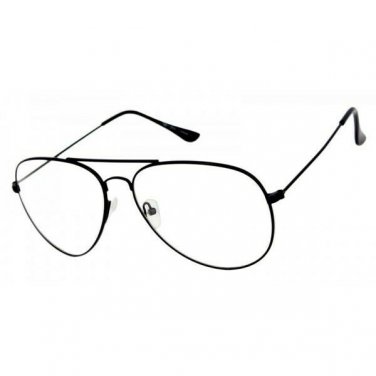Men CLASSIC VINTAGE RETRO Style Clear Lens EYE GLASSES Large Black Fashion Frame