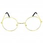Mens CLASSIC VINTAGE RETRO Style Clear Lens EYE GLASSES Small Gold Fashion Frame