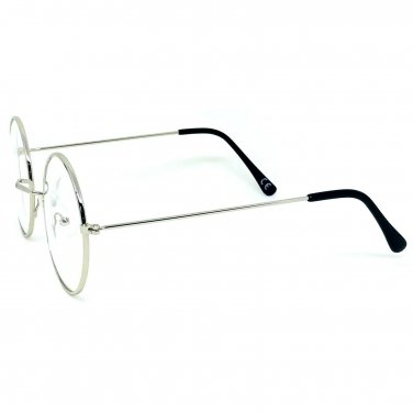 CLASSIC VINTAGE RETRO Style Clear Lens EYE GLASSES Small Silver Fashion Frame