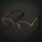 Men's Hip Hop Vintage Gold Frame Clear Lens Wood Glasses