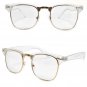 New Men's Women's Clubmaster Eyeglasses Transparent/Demo Lens