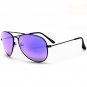 HOT Lavender Purple Mirror Black Frame Aviator Fashion Blogger Sunglasses New