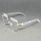 CLASSIC VINTAGE RETRO Style Clear Lens EYE GLASSES Unique Gold Transparent Frame