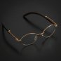 Men's Top Quality Hip Hop Vintage Gold Frame Clear Lens Wood Grain Retro Glasses