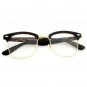CLASSIC VINTAGE RETRO Style Clear Lens EYE GLASSES Tortoise & Gold Fashion Frame