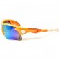 Men Half Rim Sports Polarized Sunglasses Orange Mirror Lens Anti-Glare Baseball