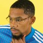 Men's Oval  Hip Hop Retro Vintage Clear Lens Gold Frame Wood Eyewear Glasses