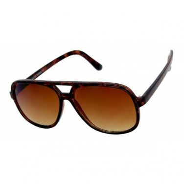 Retro Aviator Sunglasses Brown Vintage Flat Top Hip Hop Big Turbo Evidence