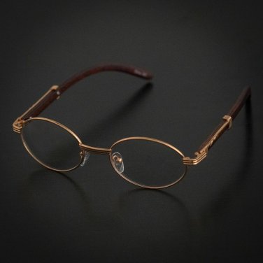 New Oval Unisex clear glasses Oval UV400 Lenses and Gold frame RICH HOMIE