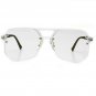 New CLASSIC VINTAGE RETRO Style Clear Lens EYE GLASSES Rimless Transparent Frame