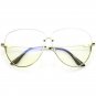 OVERSIZED VINTAGE RETRO Style Clear Lens SUN GLASSES Large Gold Metal Frame