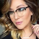 Eyeglasses Gafas CLUB Half Rim Women  Wayf Clear Lens Shadz Metal Bottom SHADZ