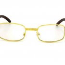 Gafas de Sol Lentes de Moda Hip-Hop  Migos glasses Quavo Square Gold Frame Clear