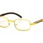Gafas de Sol Lentes de Moda Hip-Hop  Migos glasses Quavo Square Gold Frame Clear
