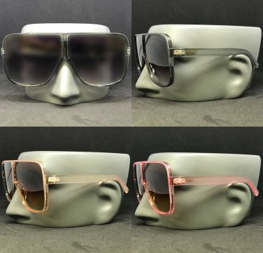 Aviator Oversized Square Betty Design Flat Top Fashion Sunglasses Men Women