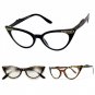 50's Retro Vintage Sexy Cat Eye Black Clear Gradient Frame Eyeglasses