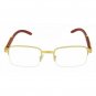 Mens Women Retro Vintage Clear Lens Gold Wood Frame Fashion Eye Glasses Designer