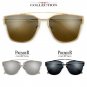 COMPOSIT Mirror Lens Futuristic Women Sunglasses Metal Frame Designer Fashion