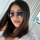 Vintage Retro Fashion Lolita Heart Shaped Pilot Metal Frame Women Sunglasses