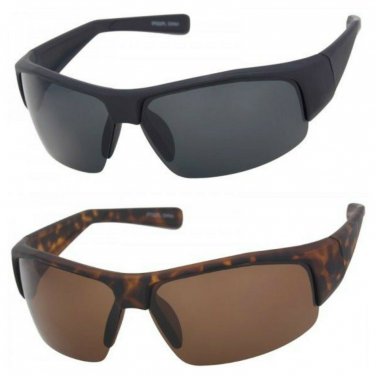 Mens Polarized Half Rim Sunglasses Anti Glare for Fishing Running Outdoor Sports