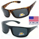 POLARIZED Men's Sunglasses Anti Glare Fishing Driving Black/Tortoise Sports Wrap