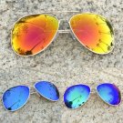 Big Mirror Lens Large Gold Metal Frame Aviator Hot Blogger Sunglasses 3683 Diva