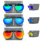 Green Blue Orange Flash Pilot Sunglasses Vintage Mirror Lens New Mens Womens