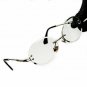 Round Cut Clear Lens Gold Frame Mens Vintage Retro Style Hip Hop Eye Glasses