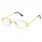 Men&acirc;��s Rimless Retro Clear Lens Gold Luxury Hip Hop Vintage Fashion Glasses