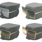 Aviator XXL Oversized Square Mach Design Flat Top Fashion Sunglasses Men Women