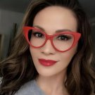 LUX Large Bright RED NIKITA Cat Eye Big PinUp Rockabilly Clear Eyeglasses Frames